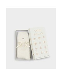 Katie Loxton Gift Boxed Fluffy Socks - Off White